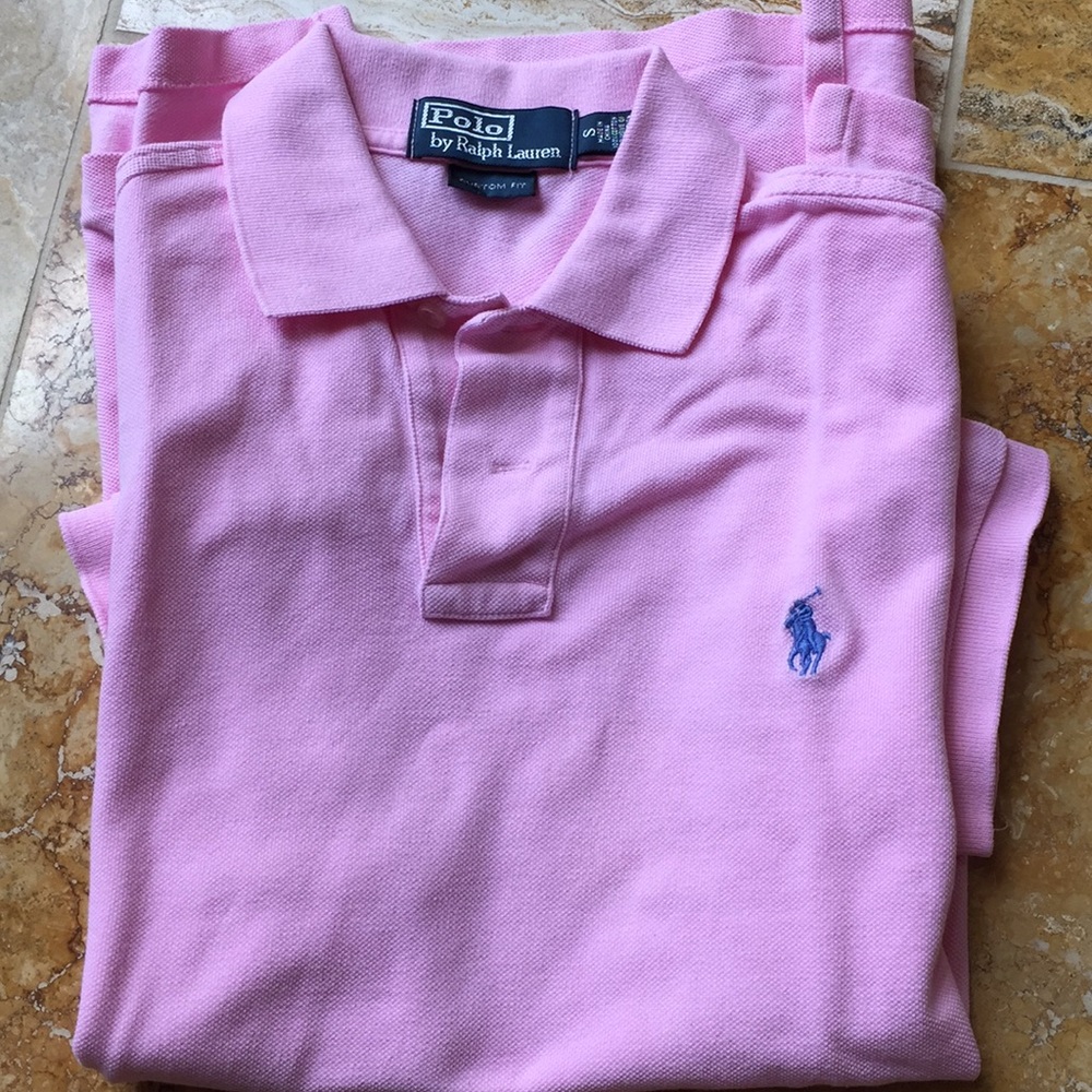 Ralph Lauren Polo pink with blue polo rider